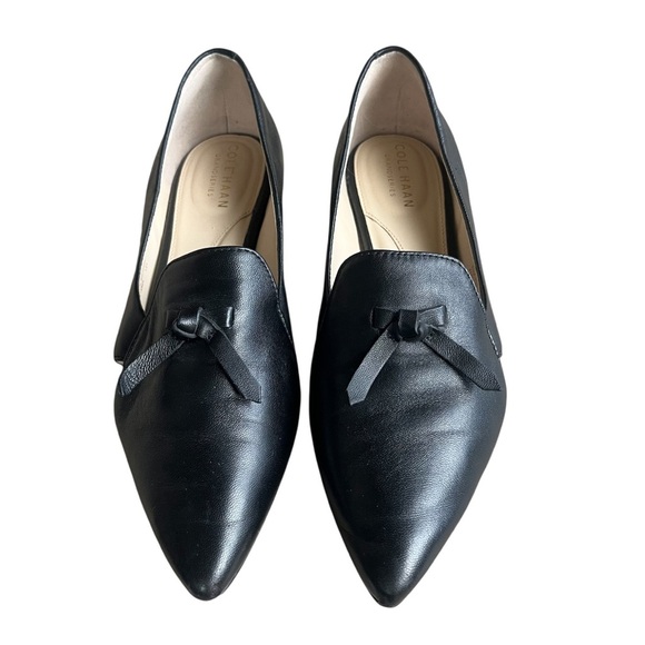 Cole Haan Viola Skimmer Pointed Toe Black Leather Loafers Size 6 - Picture 8 of 12